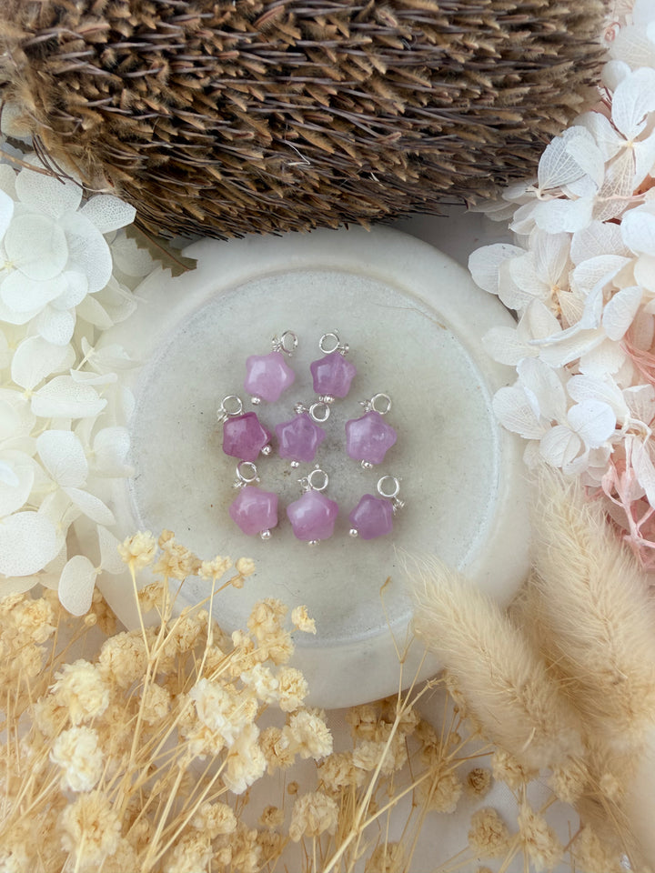Kunzite Star Silver Pendant / Charm