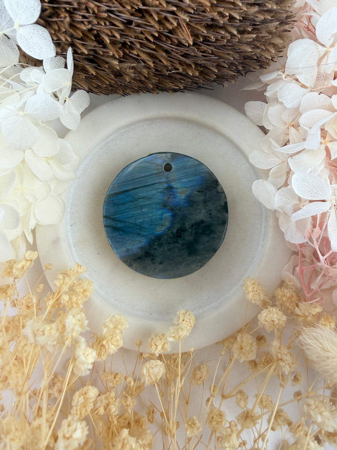 Labradorite Kwan Yin Pendant