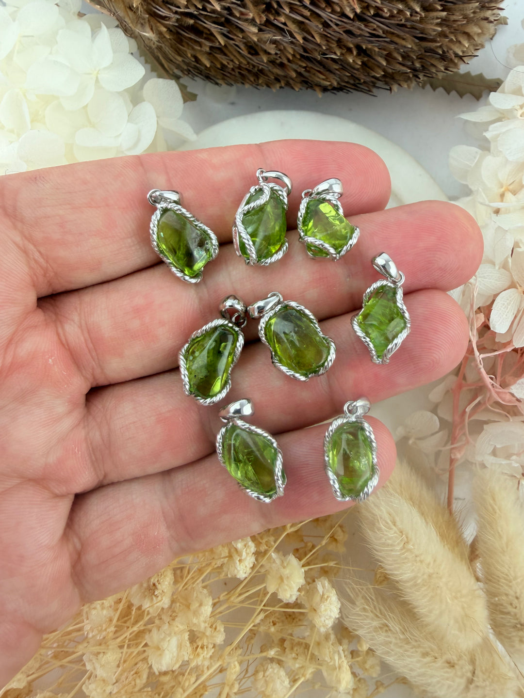 Peridot Silver Pendant