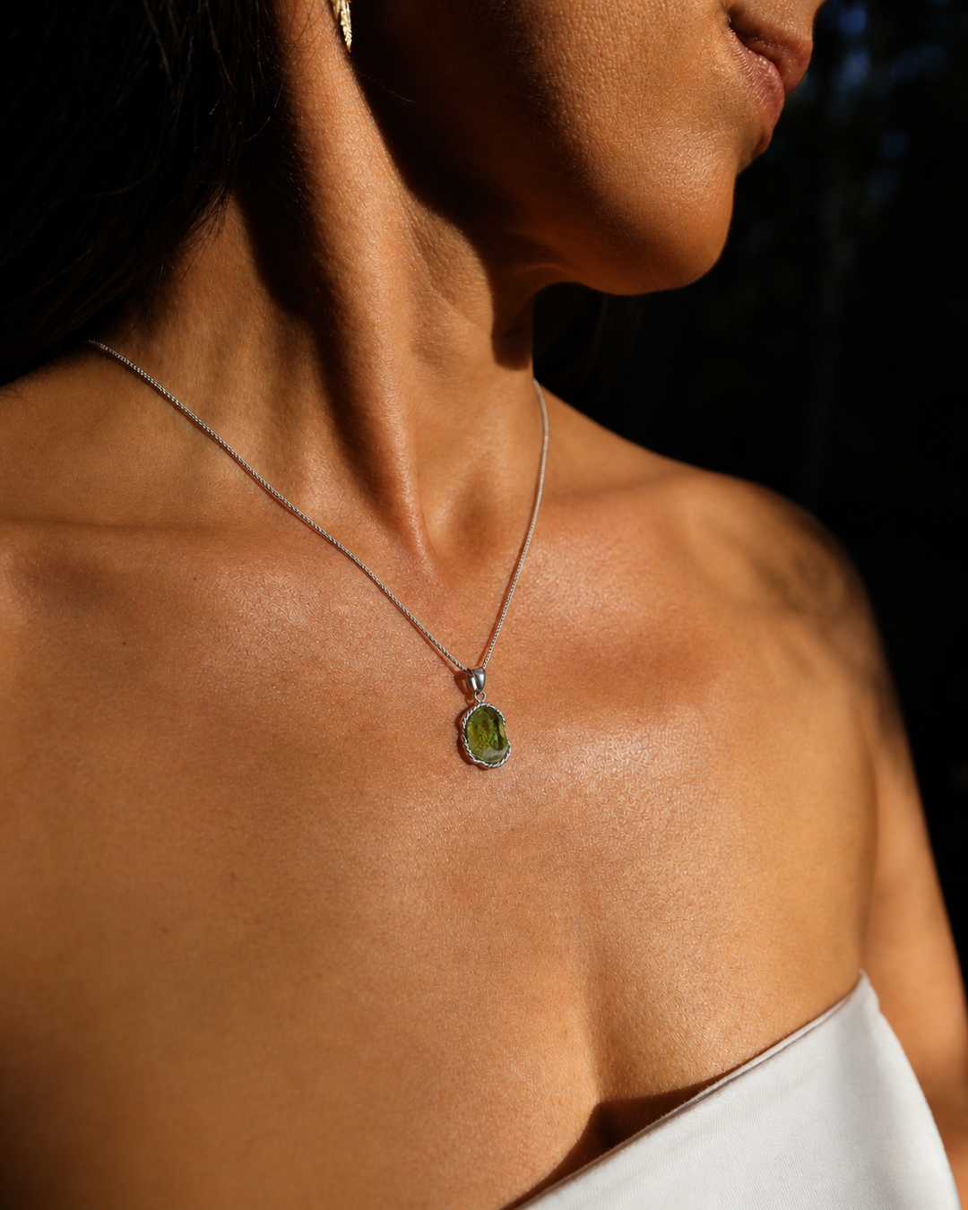 Peridot Silver Pendant