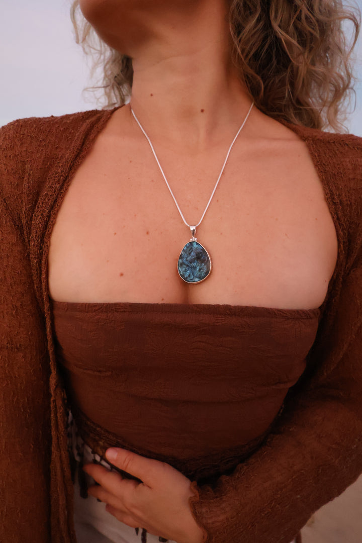 Labradorite Dragon Pendant
