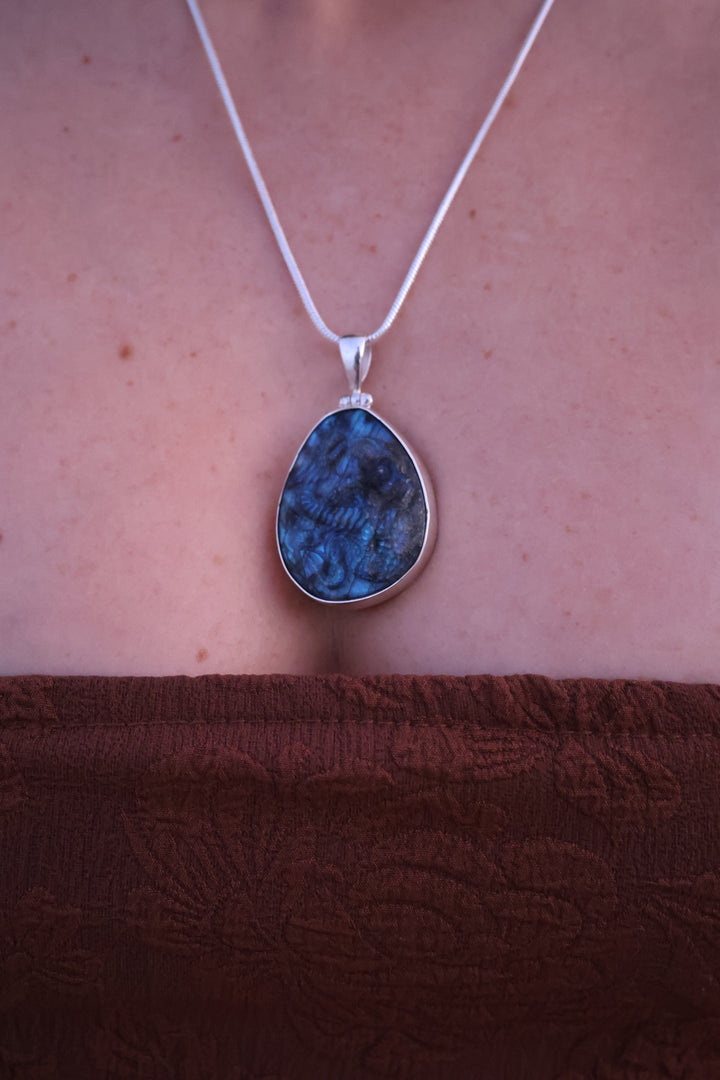 Labradorite Dragon Pendant