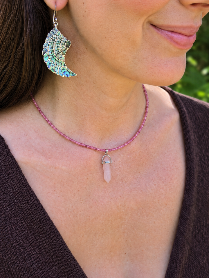Rose Quartz & Pink Tourmaline Necklace Set — Deserving of Love