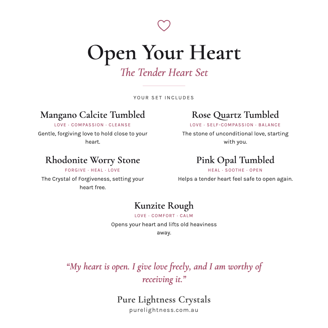 Open Your Heart Tumbled Stone Ritual — The Tender Heart Set