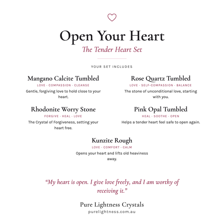 Open Your Heart Tumbled Stone Ritual — The Tender Heart Set