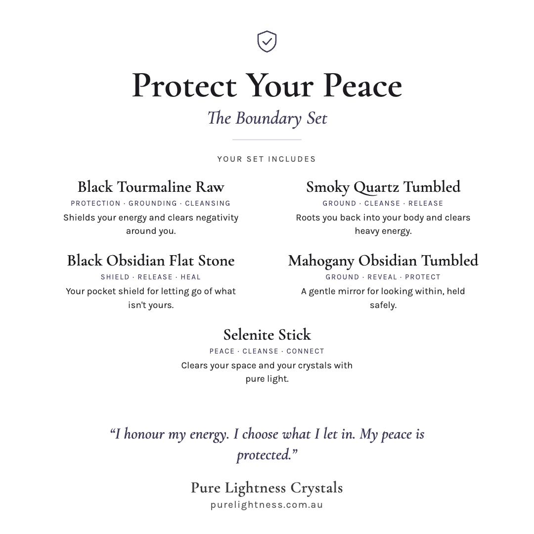 Protect Your Peace Tumbled Stone Ritual — The Boundary Set