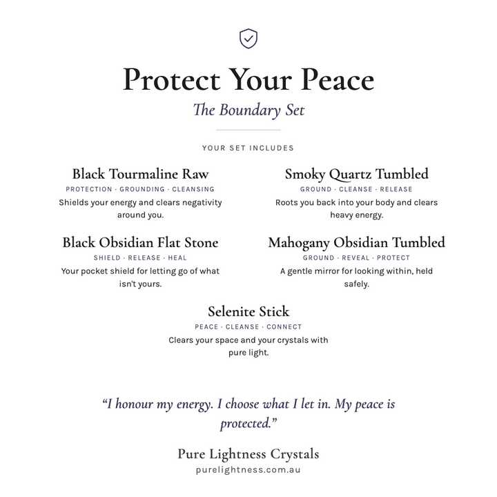 Protect Your Peace Tumbled Stone Ritual — The Boundary Set