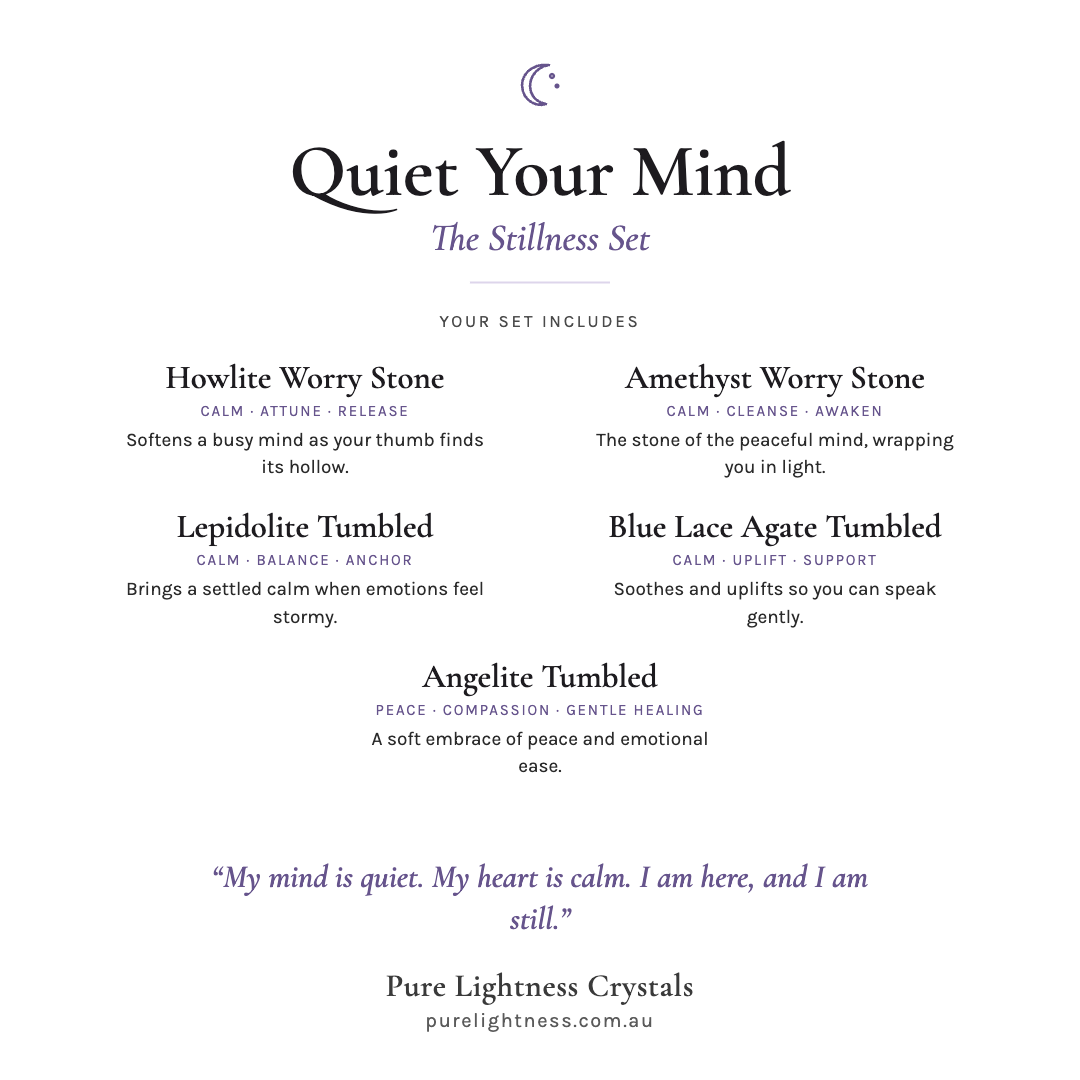 Quiet Your Mind Tumbled Stone Ritual — The Stillness Set