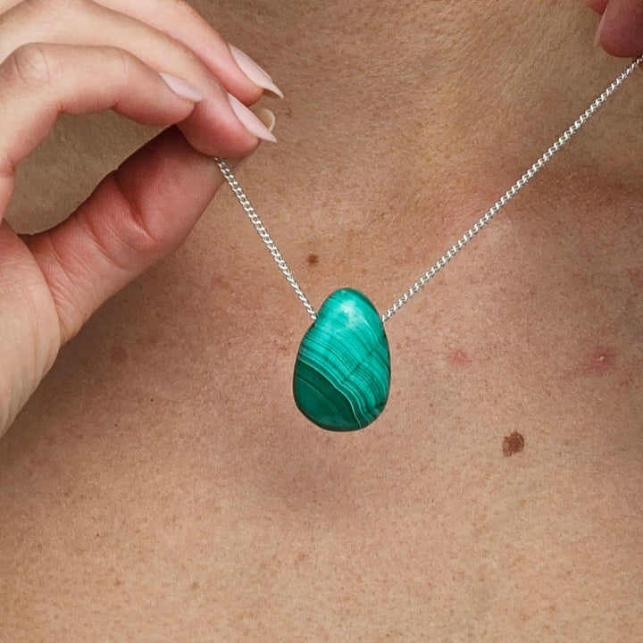 Malachite Tumbled Pendant