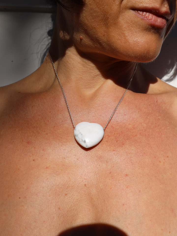 Howlite Heart Pendant