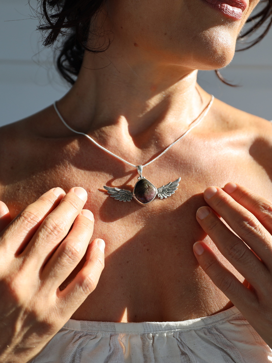 Watermelon Tourmaline Anahata Pendant