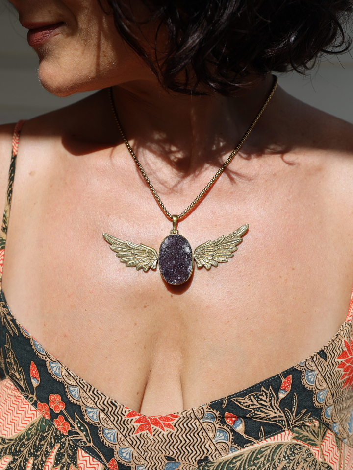 Amethyst Anahata Pendant