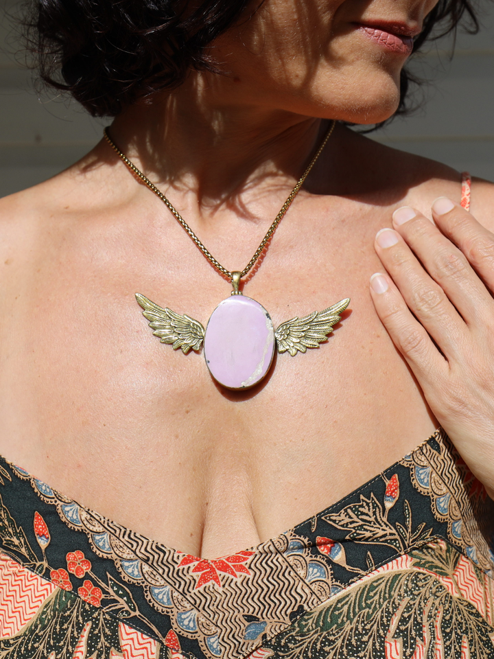 Phosphosiderite Anahata Pendant