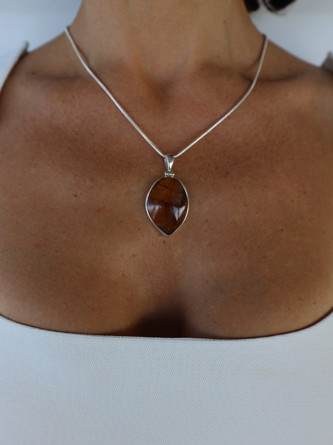 Golden Healer Silver Pendant