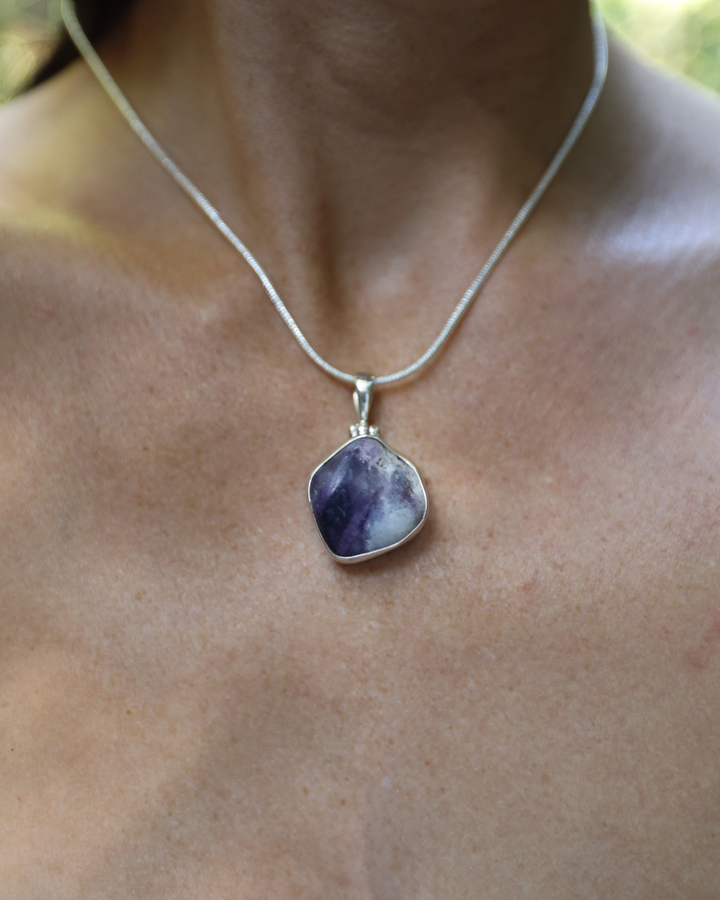 Tiffany Stone Silver Pendant