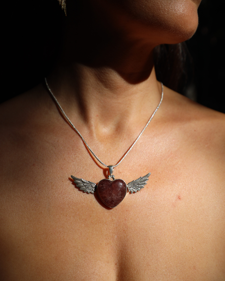 Strawberry Quartz Anahata Pendant