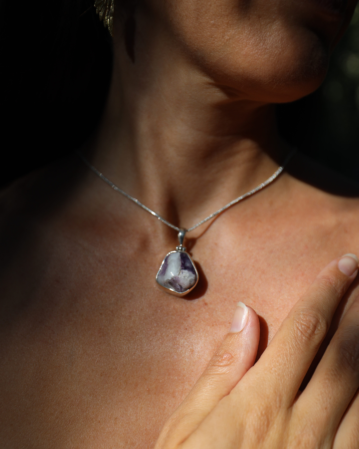 Tiffany Stone Silver Pendant