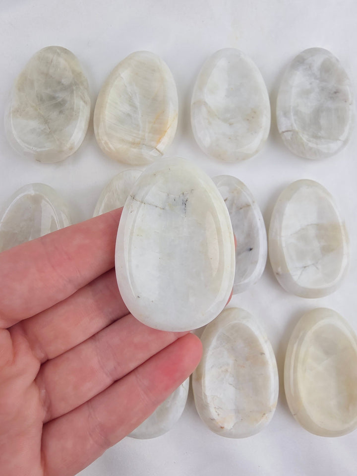 Moonstone Worry Stone — Moonlit Return