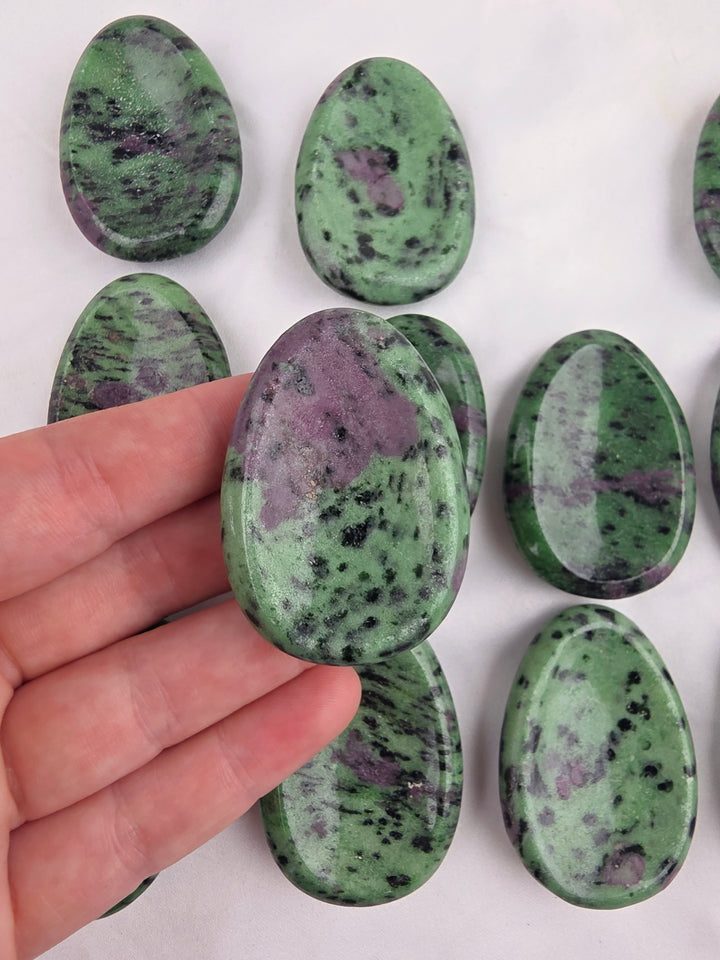 Ruby Zoisite Worry Stone — The Awakened Heart