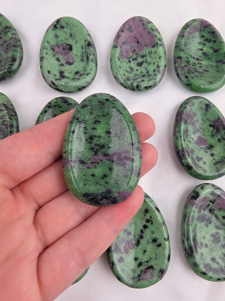 Ruby Zoisite Worry Stone — The Awakened Heart