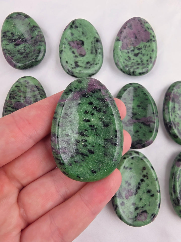Ruby Zoisite Worry Stone — The Awakened Heart