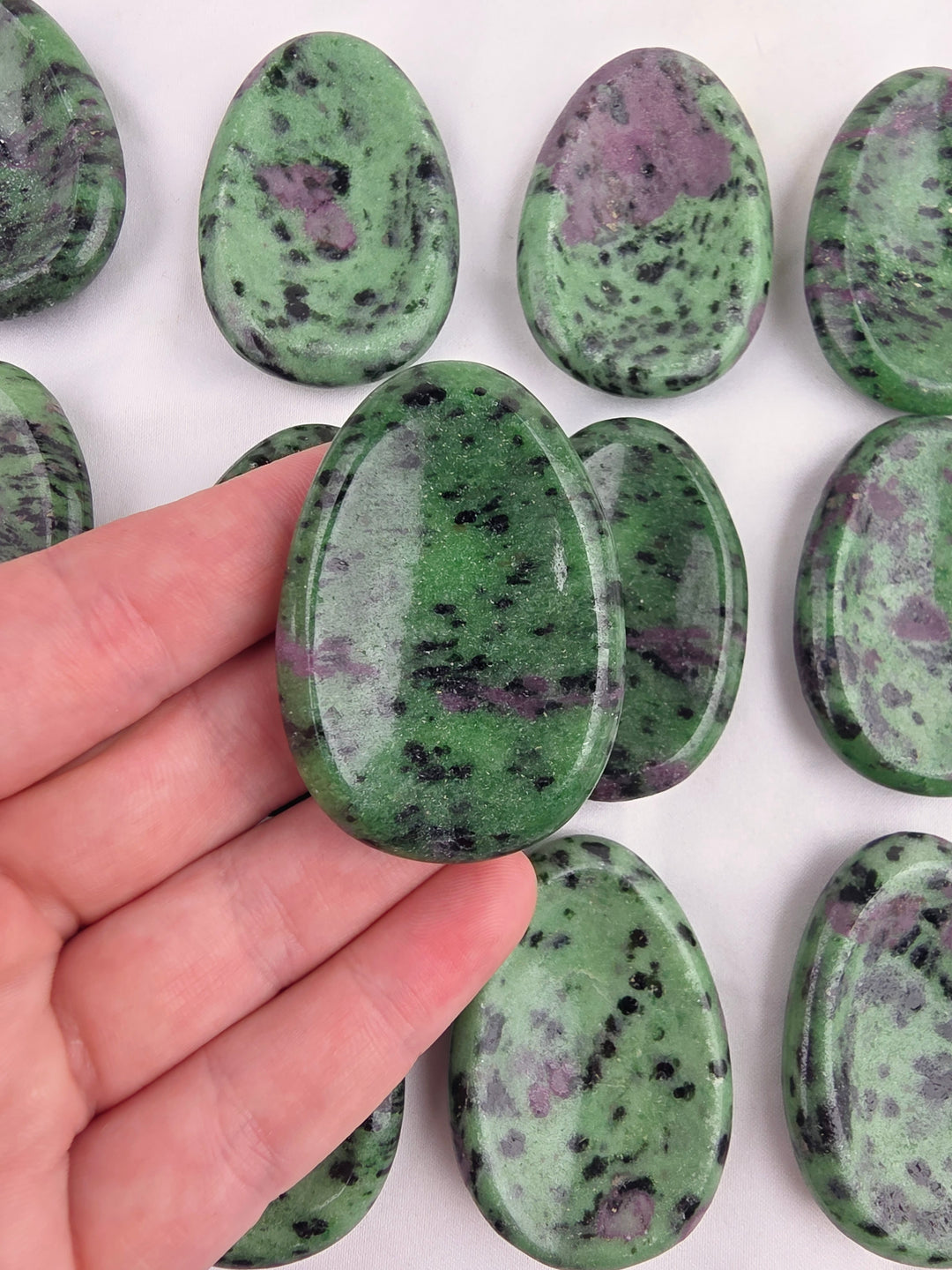 Ruby Zoisite Worry Stone — The Awakened Heart
