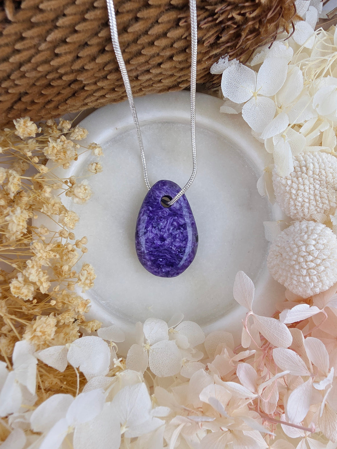 Charoite Pendant — Begin Again