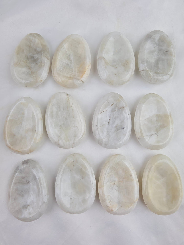 Moonstone Worry Stone — Moonlit Return