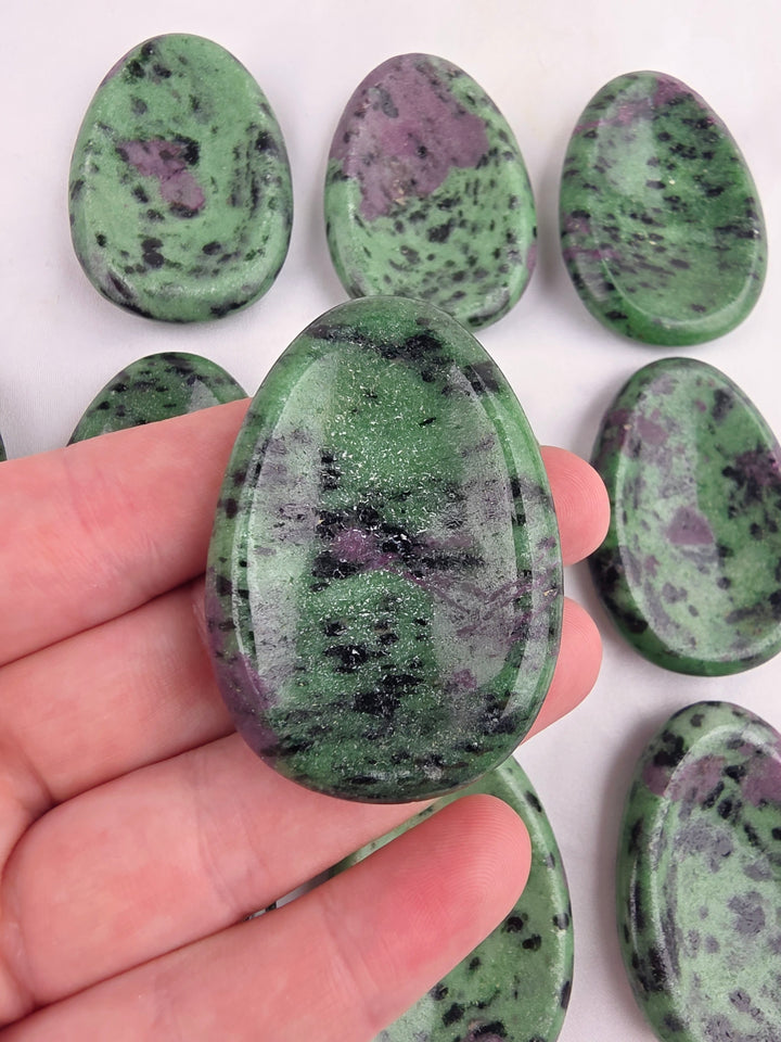 Ruby Zoisite Worry Stone — The Awakened Heart