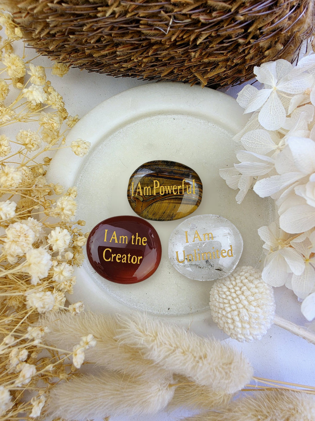 Confidence Affirmation Crystal Set — I Am Powerful, the Creator & Unlimited