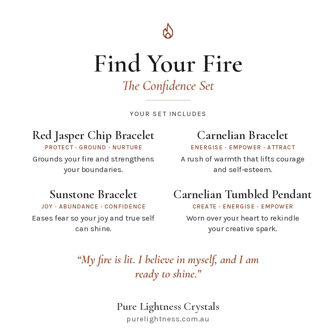 Find Your Fire Bracelets and Pendant - The Confidence set