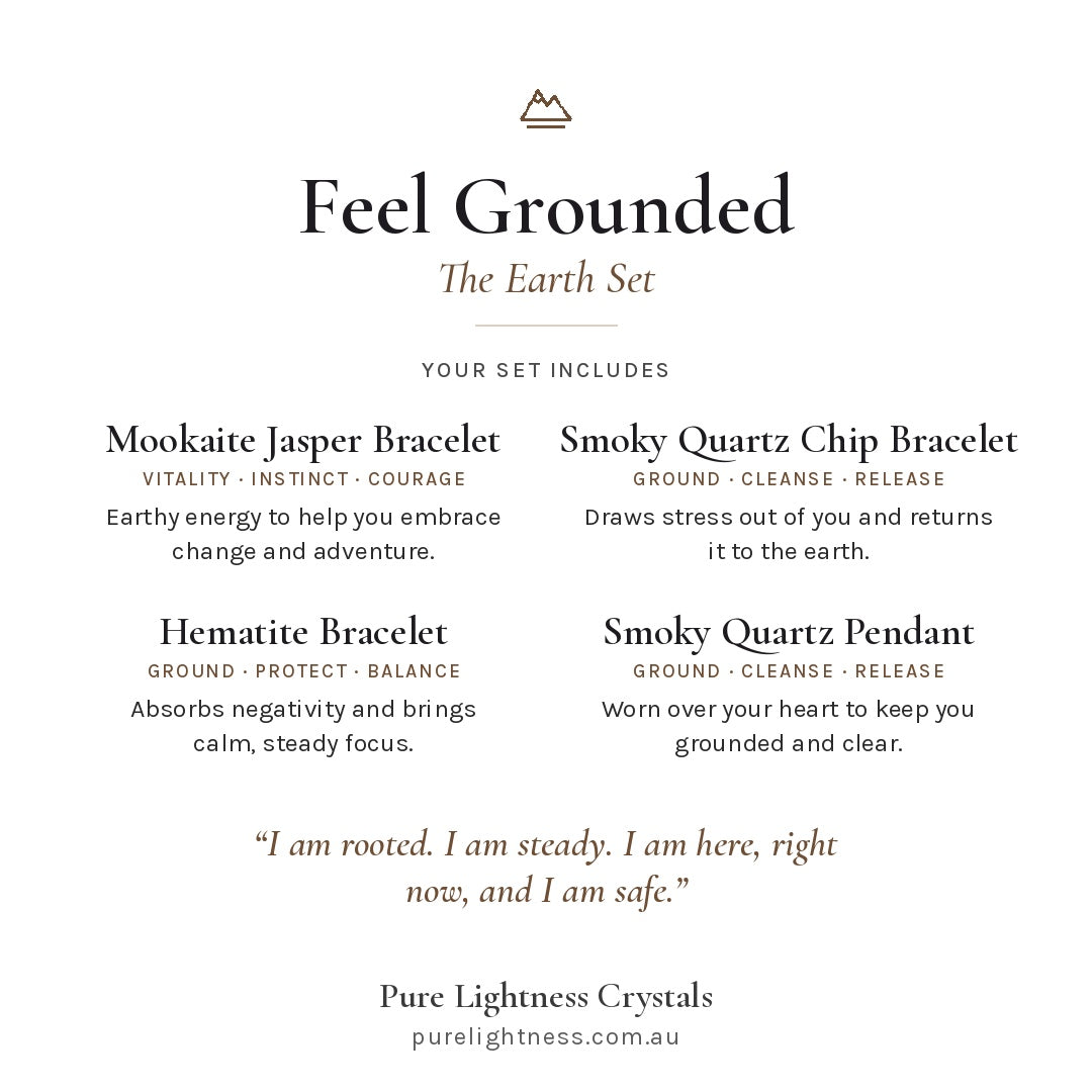 Feel Grounded Bracelets and Pendant — The Earth Set