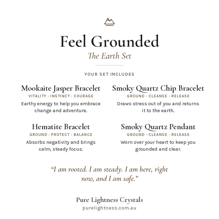 Feel Grounded Bracelets and Pendant — The Earth Set