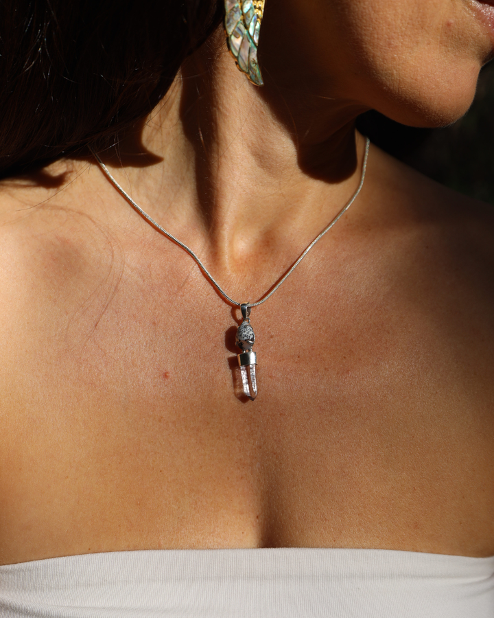 Vera Cruz Amethyst & Merlinite Silver Pendant