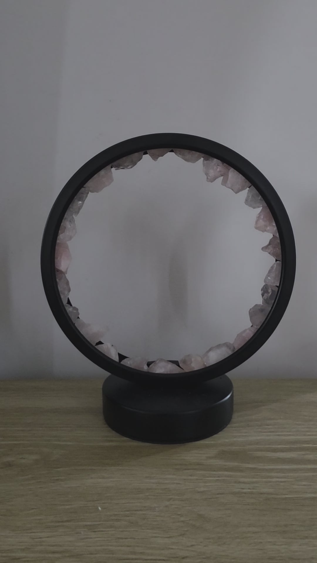 Rose Quartz Halo Lamp
