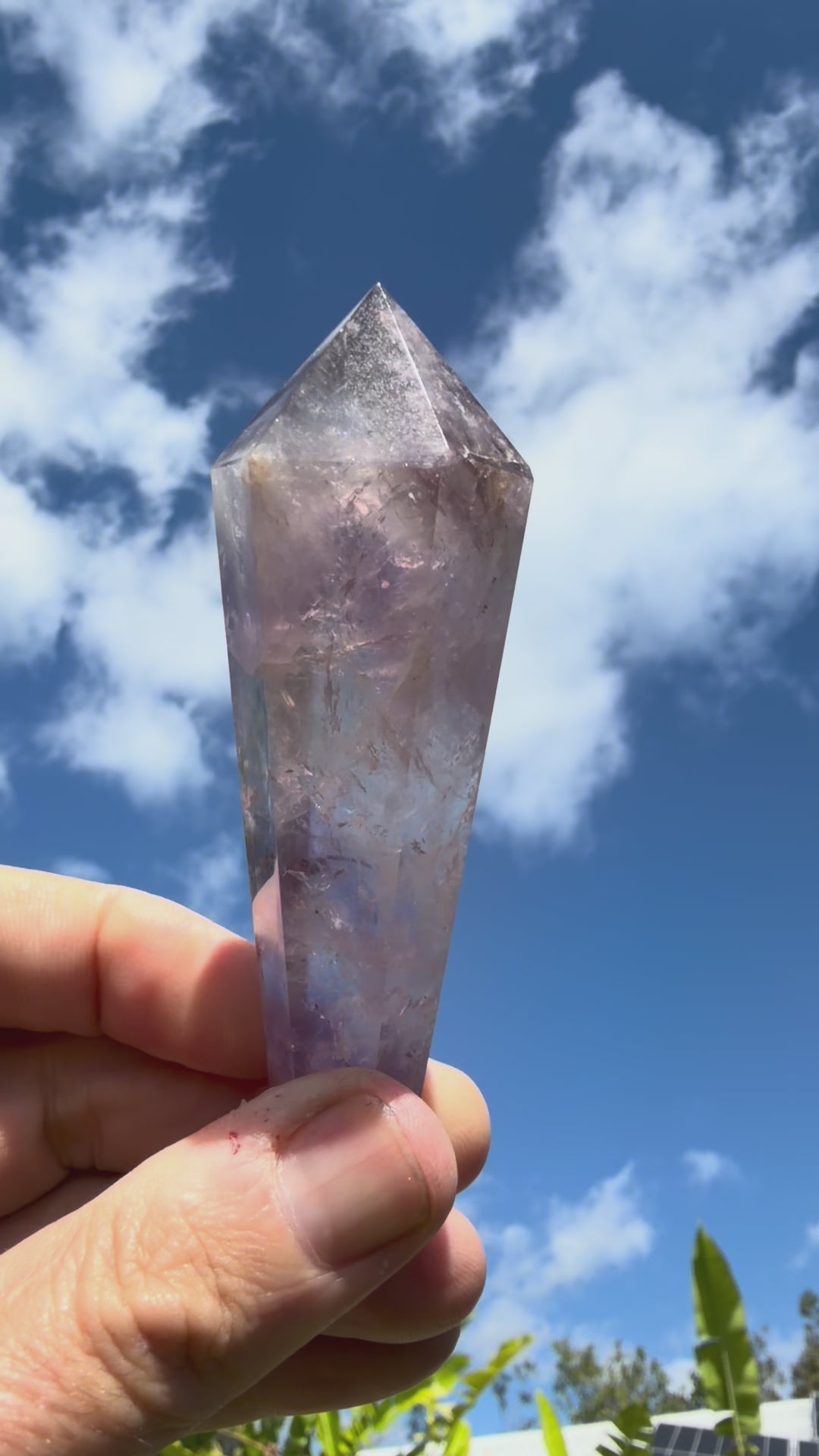 Amethyst Smoky Quartz Phantom Wand