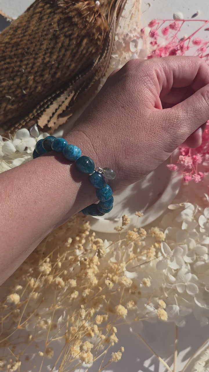 Blue Apatite Bracelet - 8mm