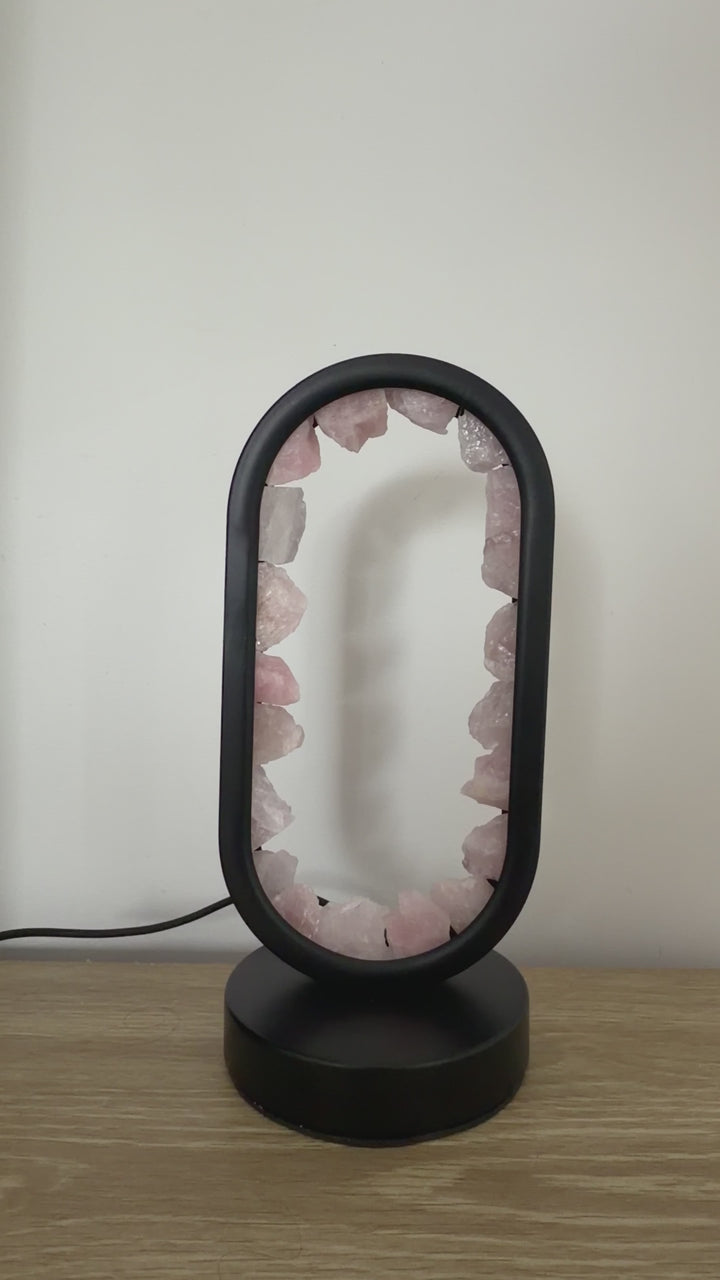Rose Quartz Star Gate Lamp
