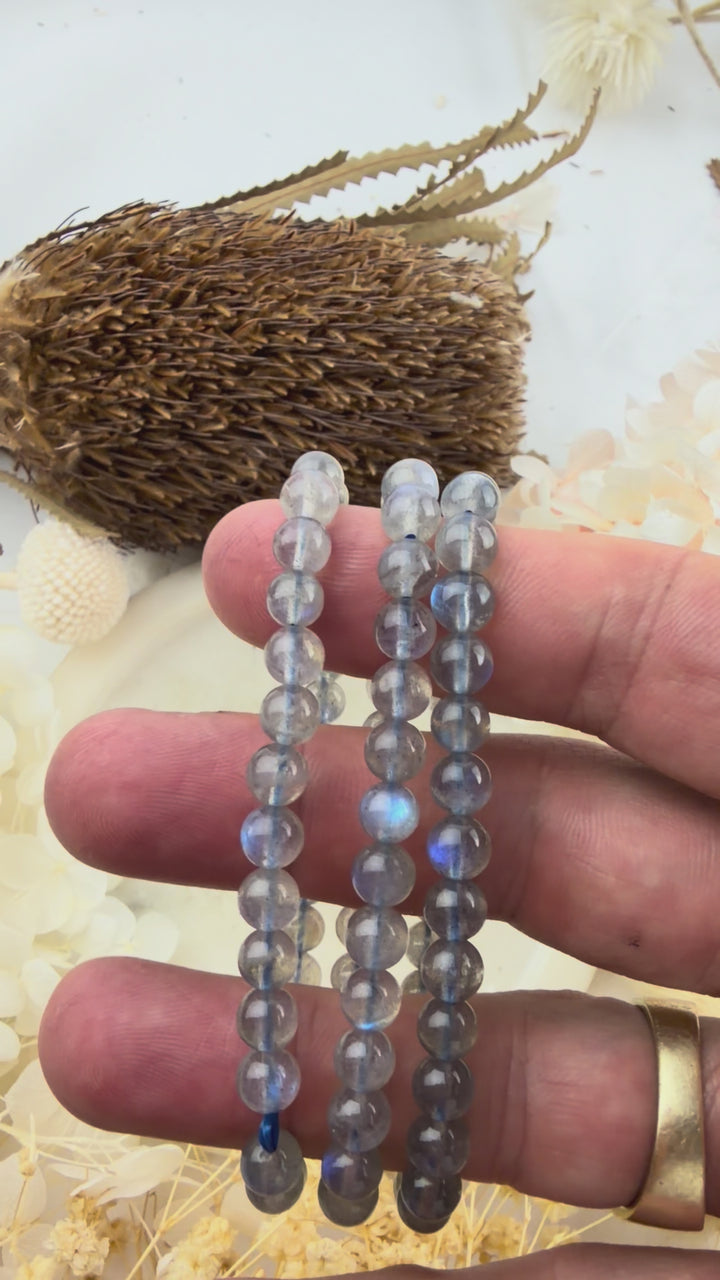 Labradorite Bracelet - 6mm (High Flash) #3