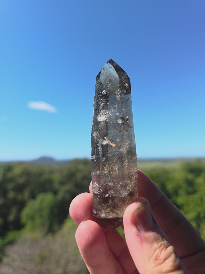 Lemurian Smoky Quartz Laser