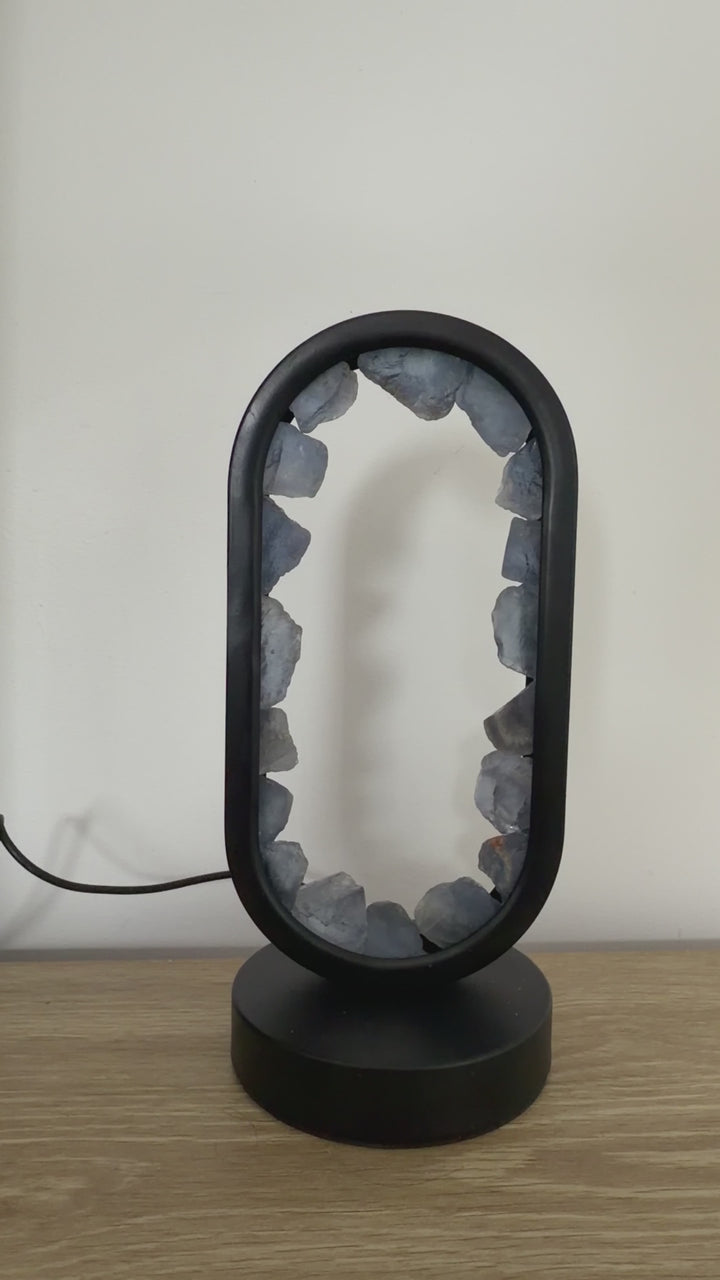Blue Fluorite Star Gate Lamp