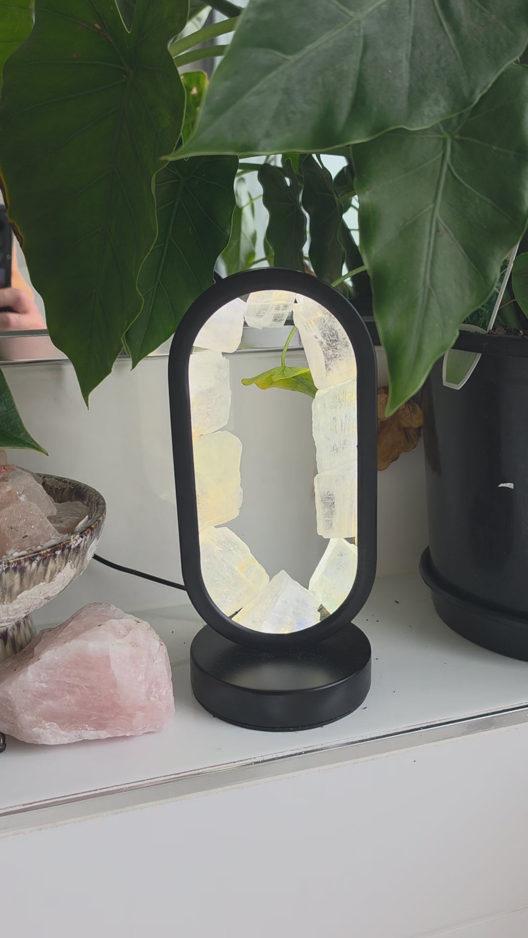 Selenite Star Gate Lamp
