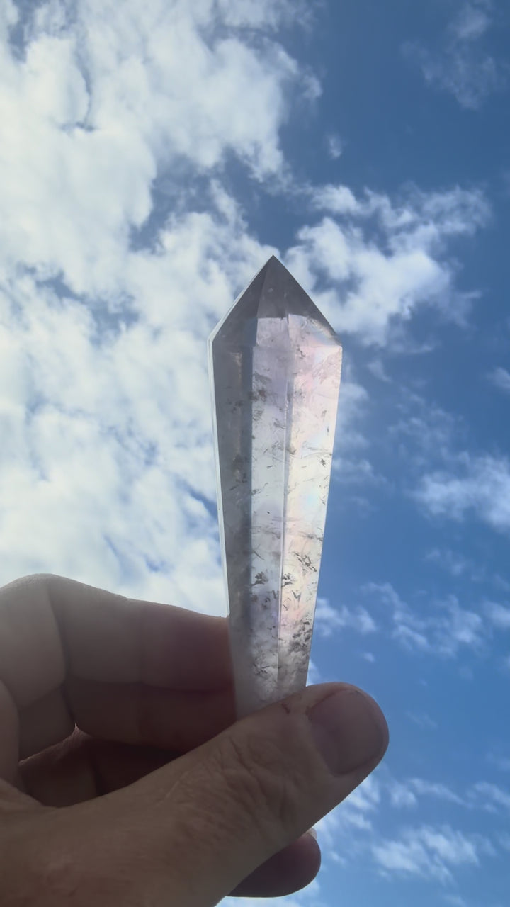 Amethyst Smoky Quartz Phantom Wand