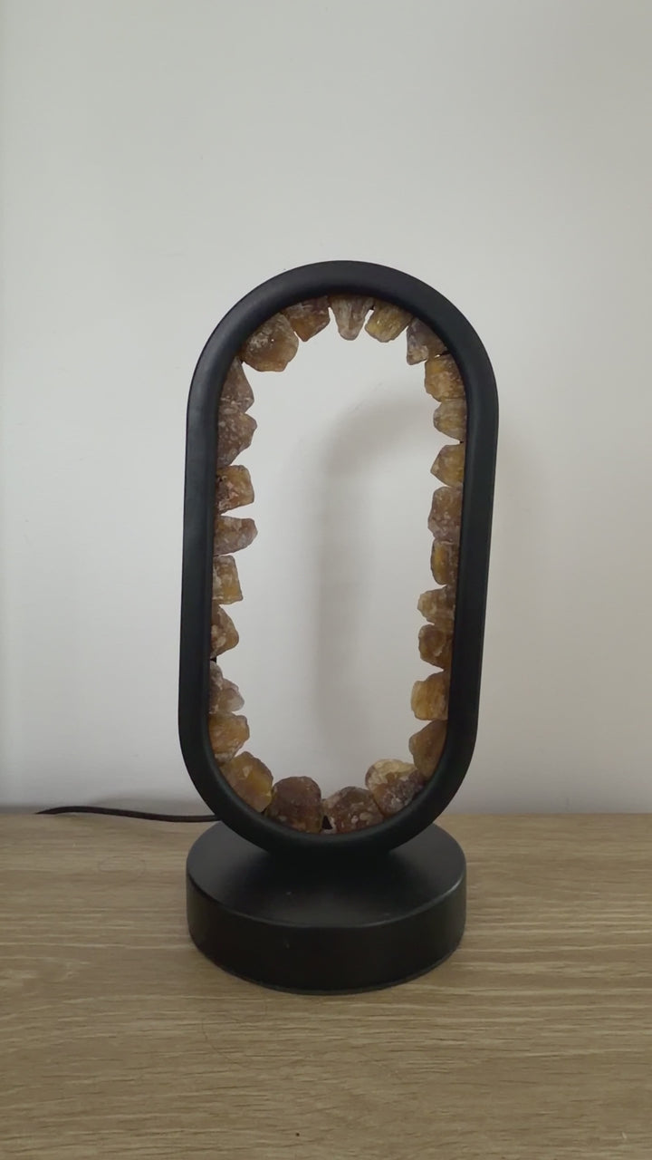 Yellow Fluorite Star Gate Lamp