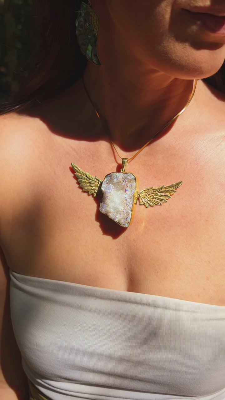 Angel Aura Anahata Brass Pendant