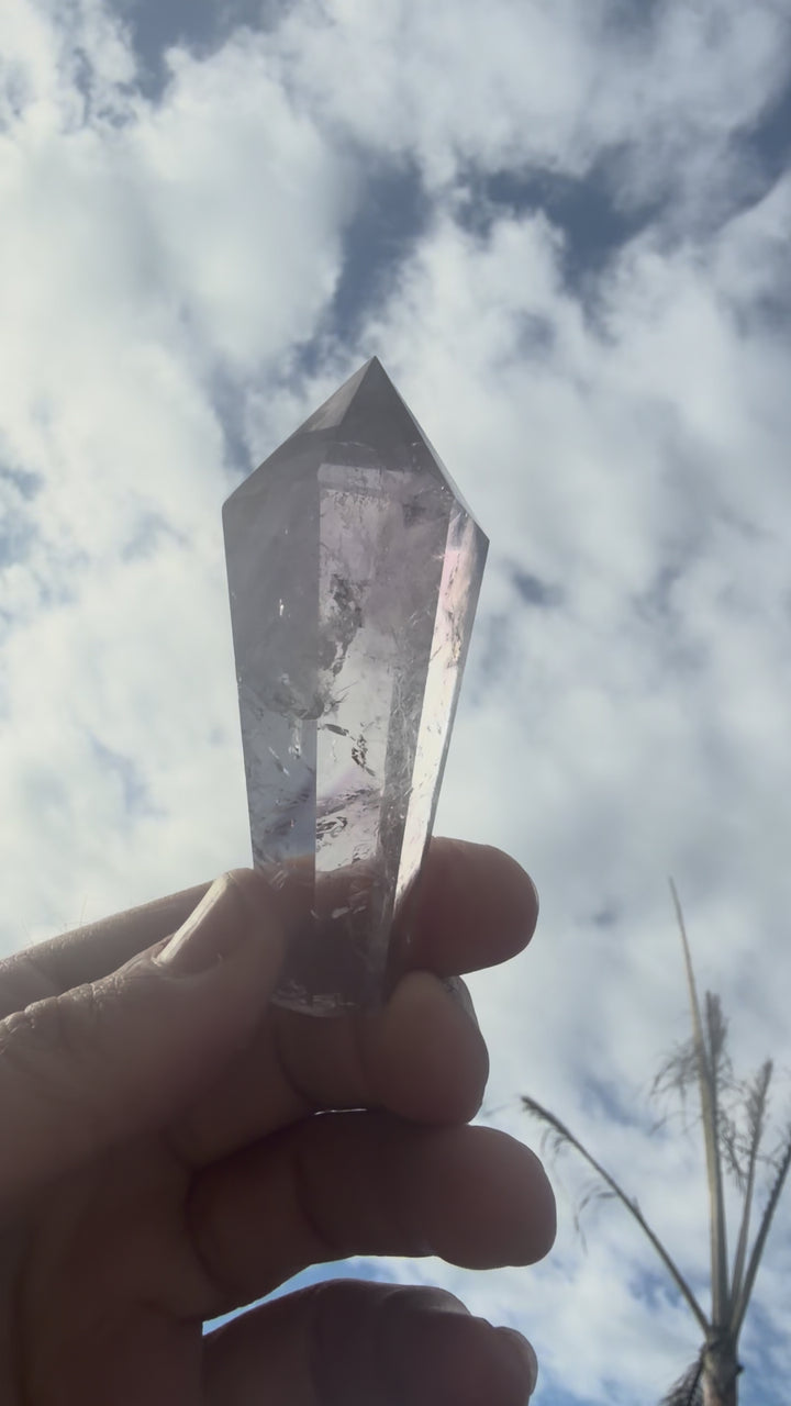 Amethyst Smoky Quartz Phantom Wand