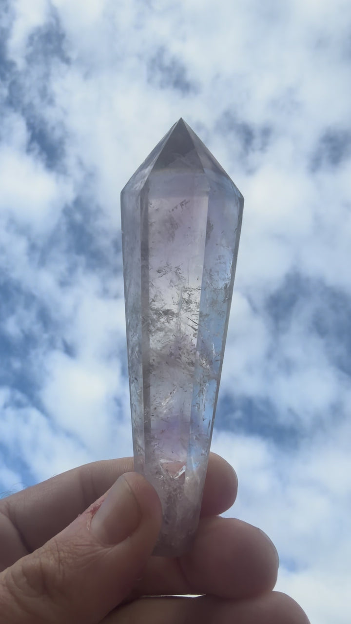 Amethyst Smoky Quartz Phantom Wand