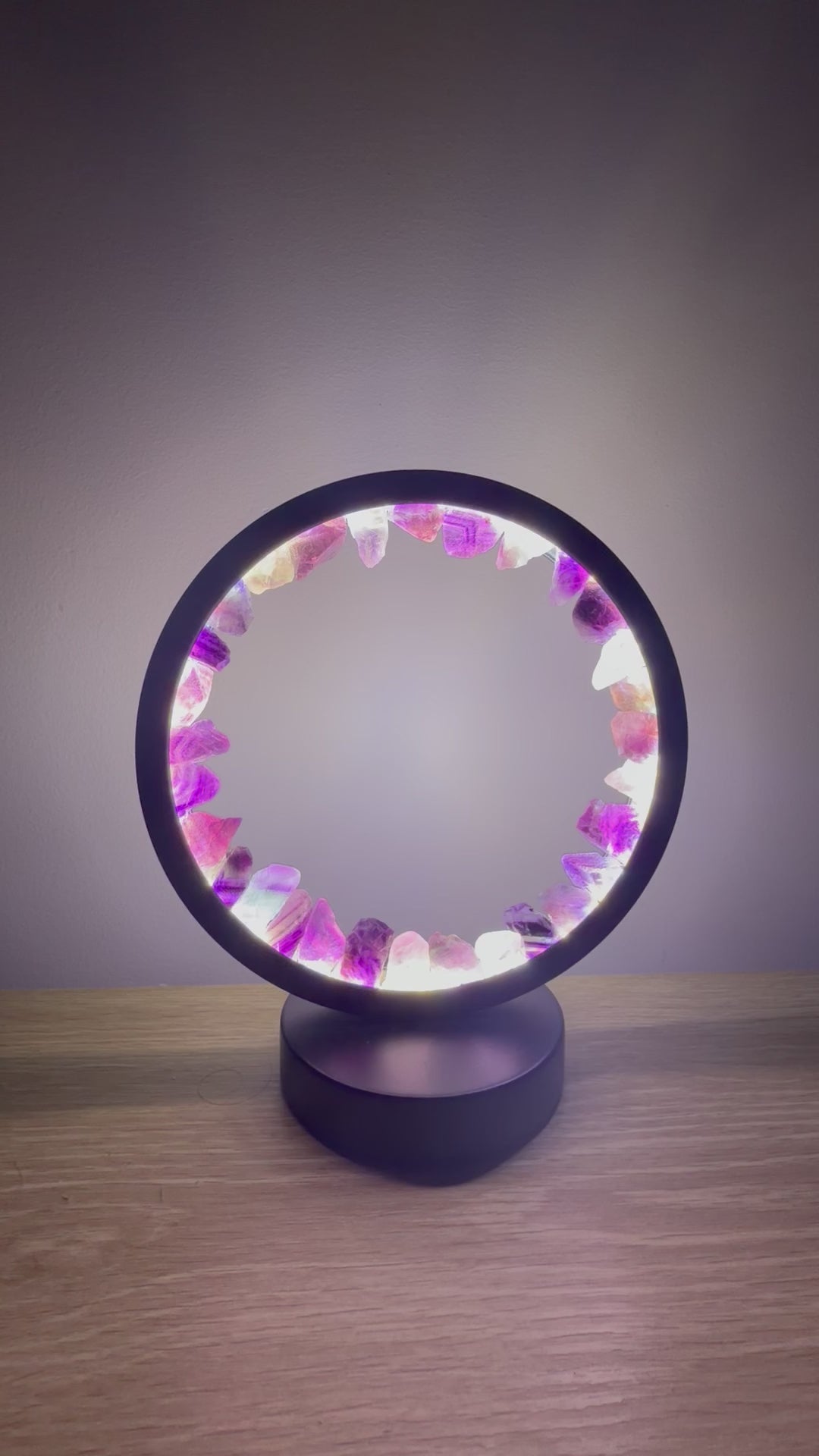 Rainbow Fluorite Halo Lamp