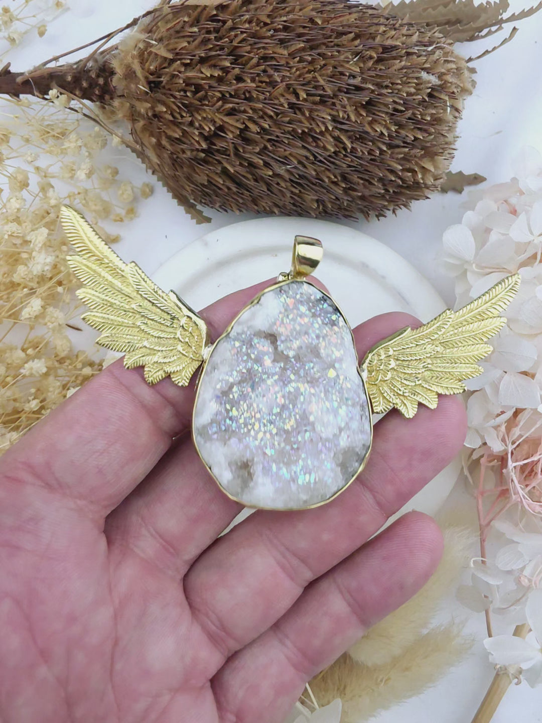 Angel Aura Anahata Brass Pendant