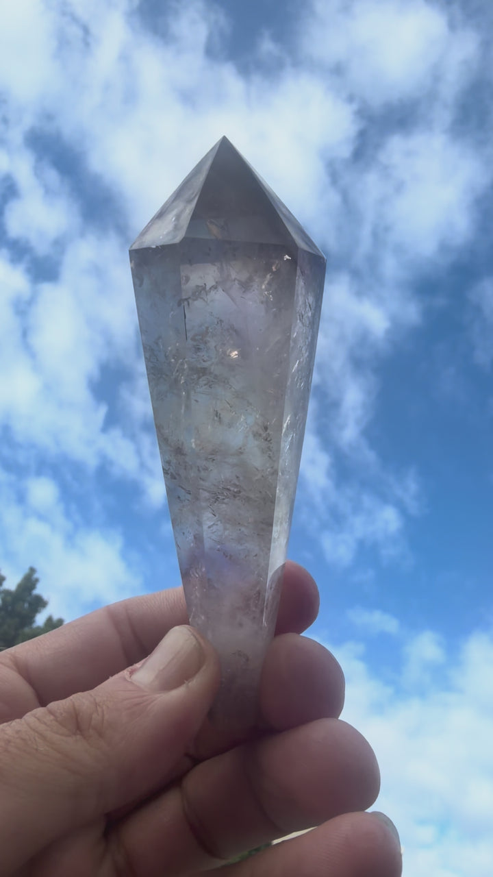 Amethyst Smoky Quartz Phantom Wand
